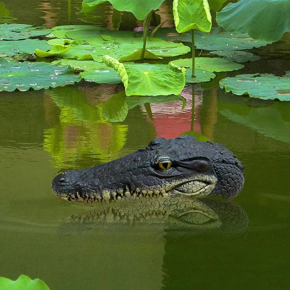 Floating Alligator Simulated Crocodile Head For Courtyard Pond Park Animal Decoration Outdoor Pool Simulation Decoration