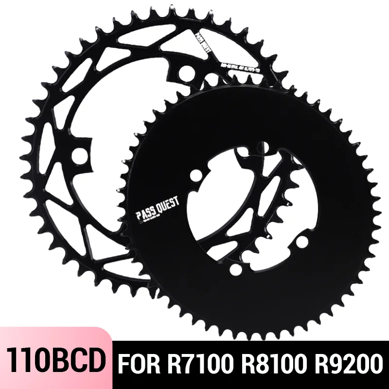 

110bcd Chainring 110 Bcd 4 Bolts 48 50 52 54 56 58 Teeth Oval Road Bike Crown Tray R8100 R7100 Aero Chainring 9200 Narrow Wide