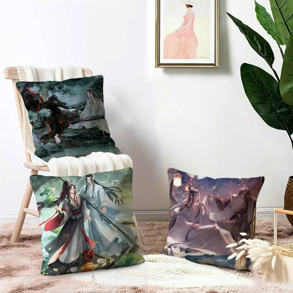 Anime Grandmaster Mo Dao Zu Shi Cushion Cover Inches Farmhouse Decor Home Throw Pillow Covers for Couch Decorations