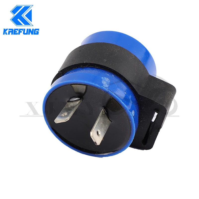 DC 6V 12V Input Motorcycle Blue Inbuilt Beeper Flasher Turn Signal LED Blinker 2 Pins Motor Buzzer Flasher Relay Indicator