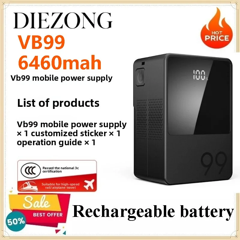 VB99 14.5V 6460mah 99w V Mount Battery OLED Display USB-C PD Fast Charging For Camera Camcorder Monitor Video Light 3580