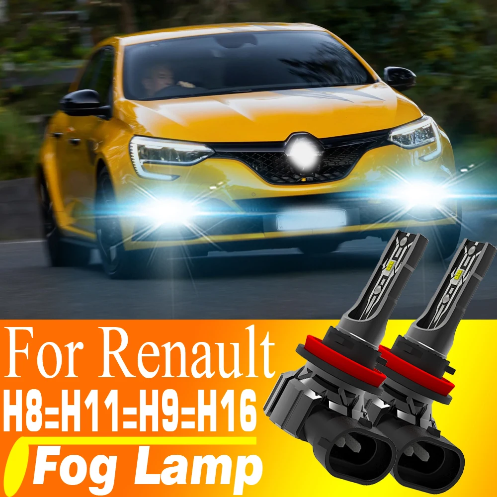 

2pcs H8 H11 H16 H9 Led Fog Light Diode Lamp Canbus Car Bulb Headlight For Renault Espace Kadjar Kwid Megane Vel Satis Logan Wind