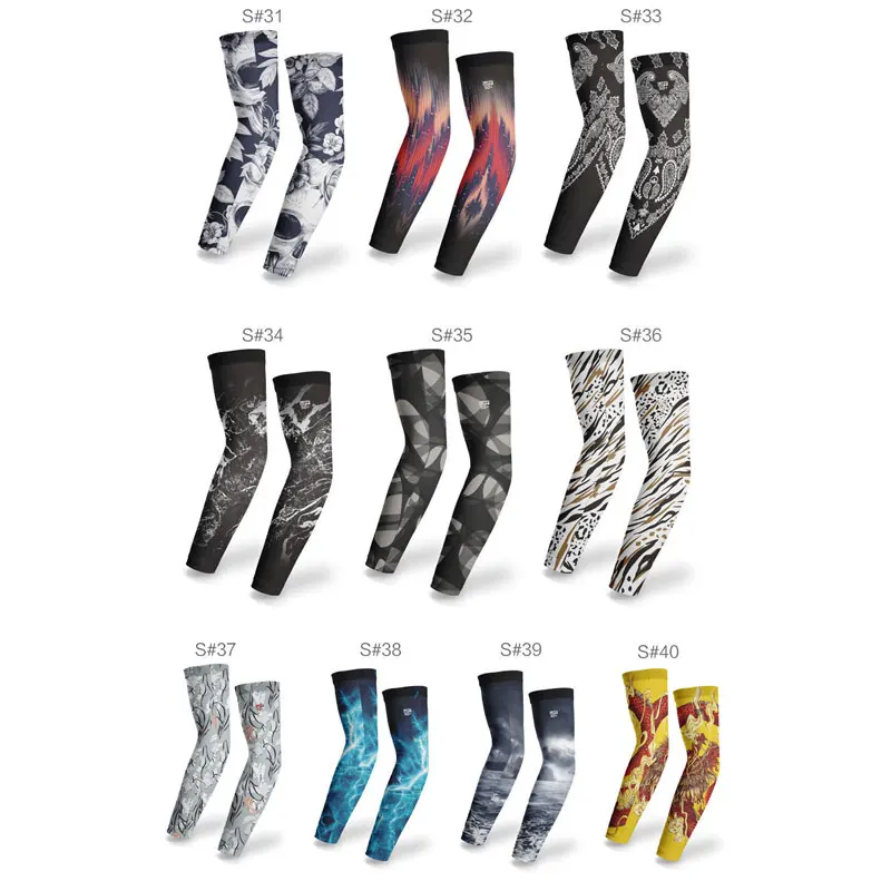 Summer Sun Protection Ice Silk Sports Arm Sleeves Cycling Cover Sun UV Protection Outdoor Running Fitness UPF50+ Arm Sleeves