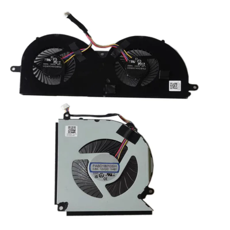 Black Laptop CPU GPU Fan For MSI Titan GT77 12U 12UHS 12UGS Titan GT77 HX 13V 13VI 13VH GT77HX 4PIN 0.6A 12VDC New