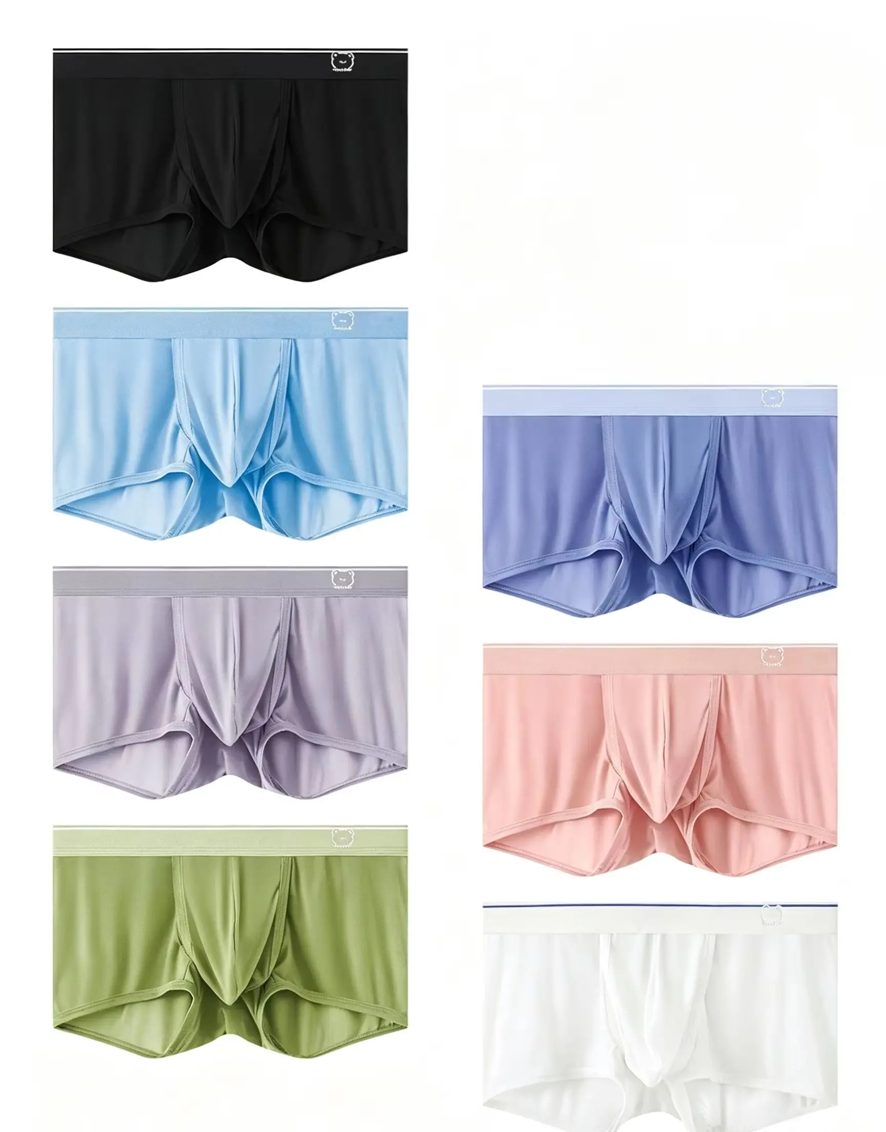 Men Ice Silk Boxer Underwear, Thin Mesh Breathable Quick Dry Underpants, Elastic Waist Comfort Summer Underwear, Random 1 Pcs