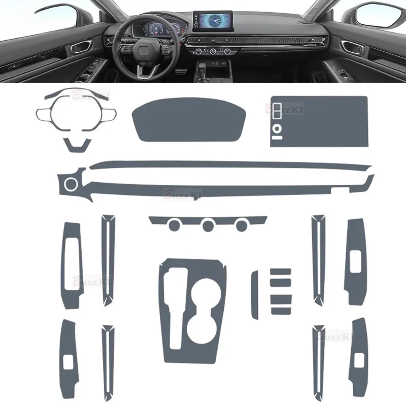 For Honda Integra 2022-2023 Gearbox Panel Navigation Screen Automotive Interior TPU Protective Film Anti-Scratch Sticker