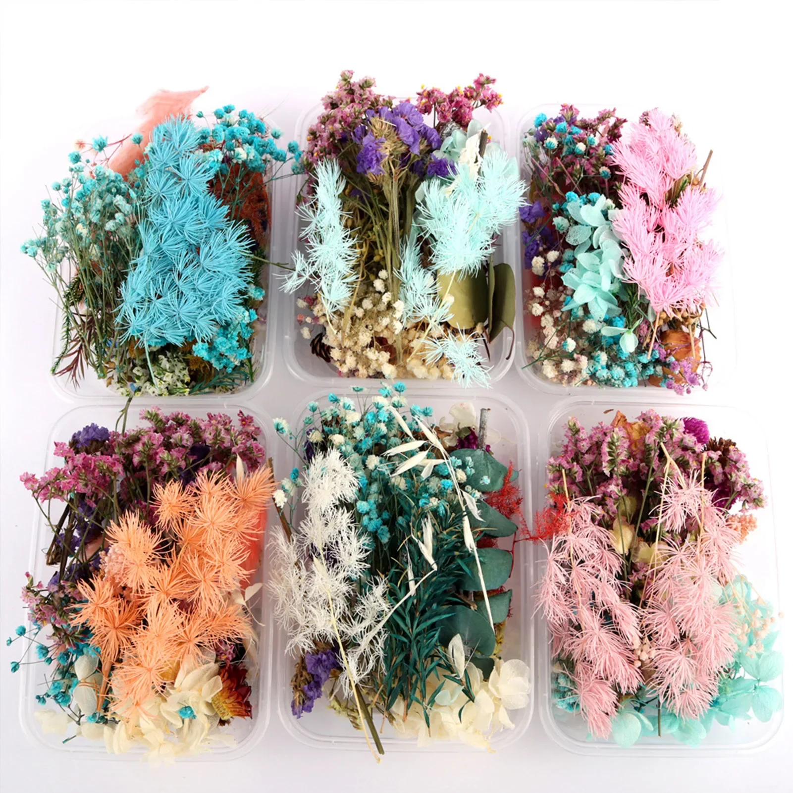 1 Box Real Dried Flowers Epoxy Resin Dry Plants Pendant for Aromatherapy Candle Necklace Jewelry Making Craft DIY Accessories