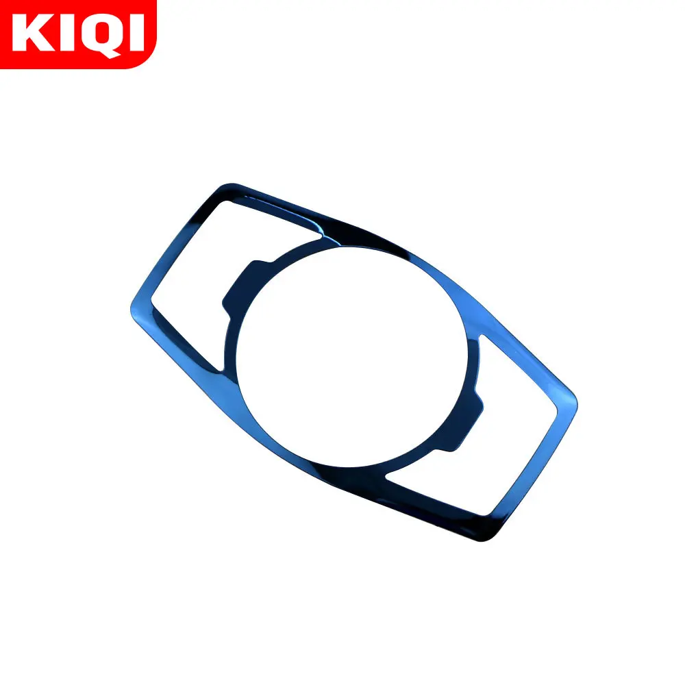 KIQI Fit for Ford Ranger 2015 2016 2017 2018 2019 2020 Stainless Steel Switch Headlight Knob Panel Decorative Covers Accessorie