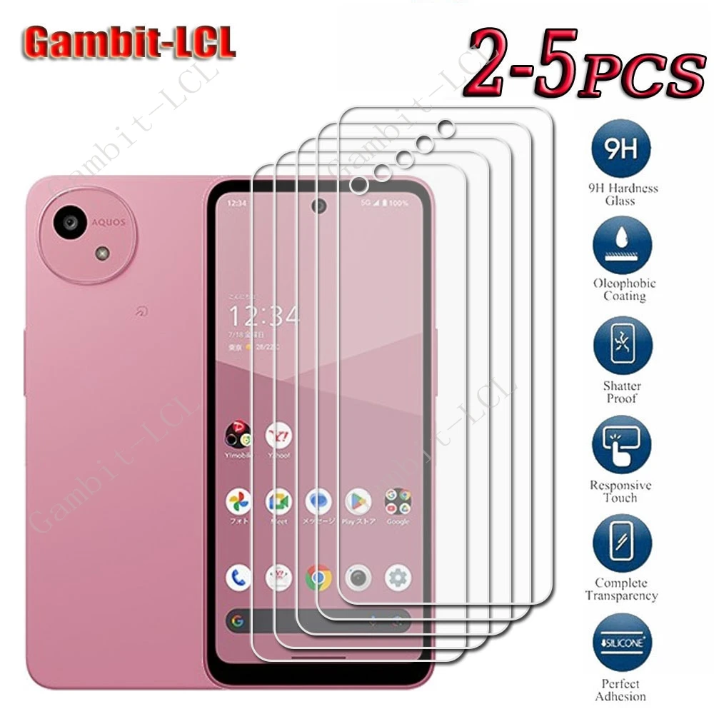 2-5 uds 9H HD vidrio templado para Sharp Aquos wish5 6,6 "en SharpAquoswish5 wish5 Aquoswish5 película protectora de pantalla
