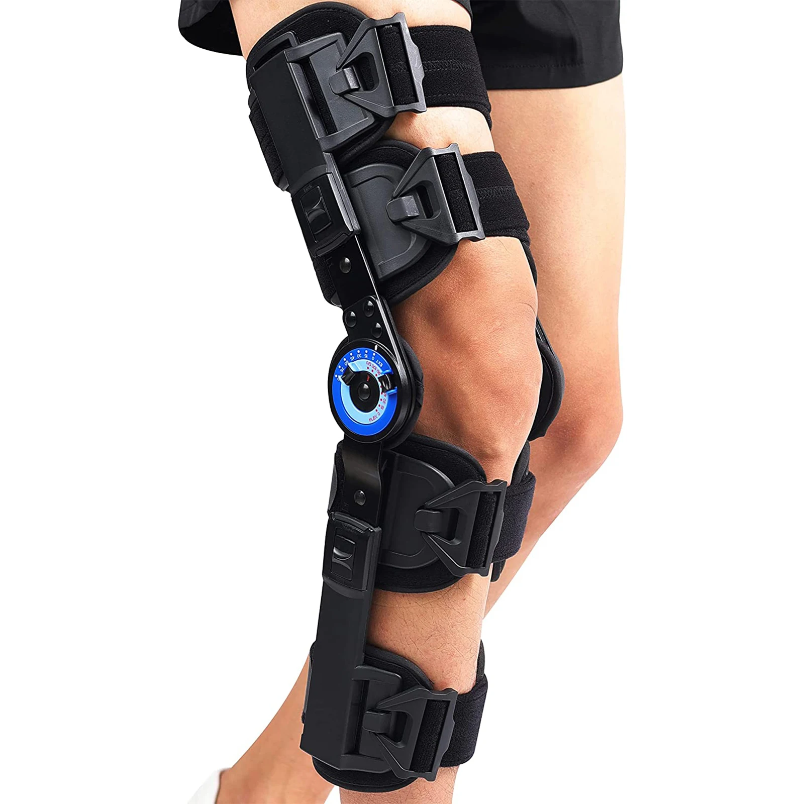 Hinged ROM Knee Brace with Adjustable Support,Post-Surgery & Injury Recovery Brace for  Arthritis Pain Relief