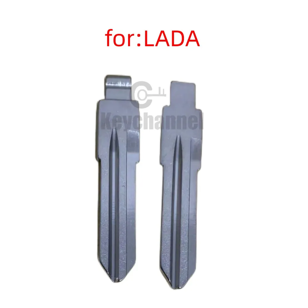 Keychannel10pcs Ongesneden Metalen Autosleutel Blade Lada Flip Sleutel Leeg Universele Lada Key Blade Voor Xhorse Kd Keydiy Jmd Remote voor Lada