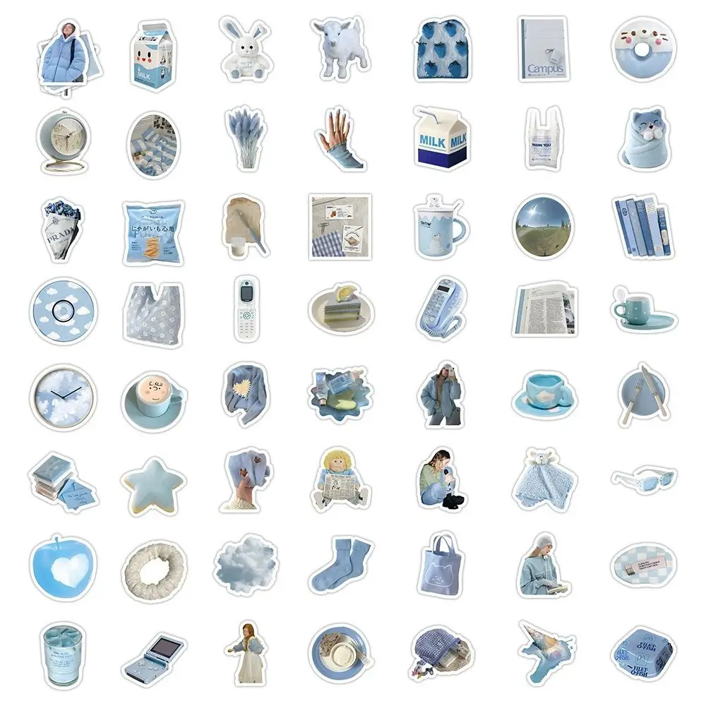 DIY Crafts Blue Gentle Ballet Sticker Decorative Waterproof Girls Romance Diary Sticker Adhesive Hand Account