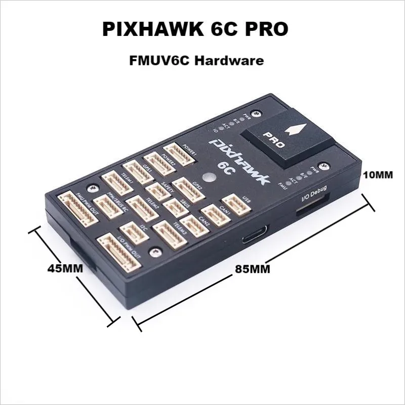 PIXHAWK 6C PRO FMUV6C Ardupilot PX4 32 Bit Flight Controller Autopilot with 4G SD Safety Built-in Buzzer Radio Telmetry V6 500MW