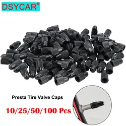 Black Presta Valve Caps Plastic Bike Tire Caps Air Dust Covers-Used on Presta/French Valves for Bicycle, MTB Mountain/Road Bike