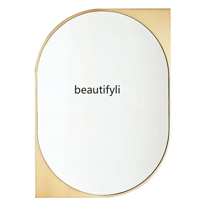 

Simple art European style hanging mirror entrance corridor background wall decoration simple European bathroom mirror