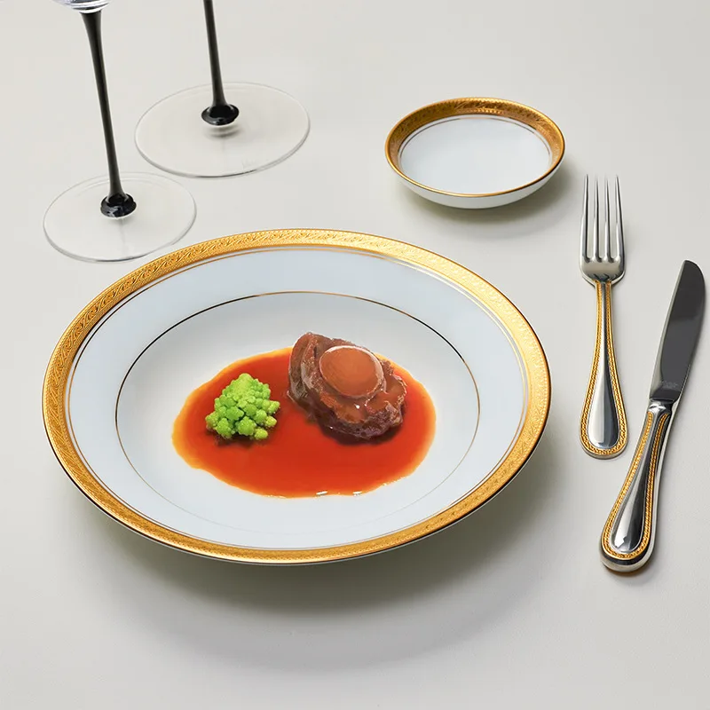 Chinese tableware Western food plate Cold dish plate Club Hotel tableware set