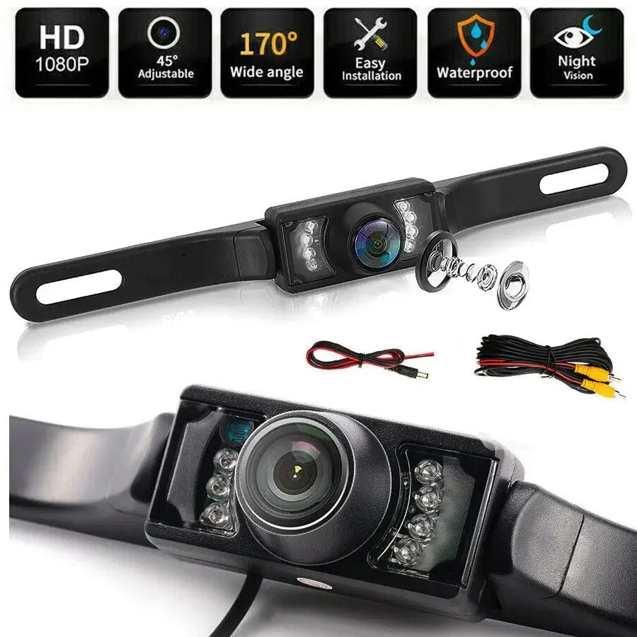 QueenDer for Pioneer DMH-241EX Car Stereo Rear View Backup Camera License Plate Reverse