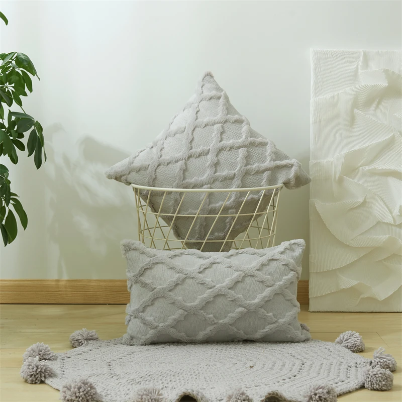 Plush Cushion Cover 45x45 for Chair Couch Living Room Nordic Pillowcases 45x45cm Decorative Pillows Home Decora Pillow Cases
