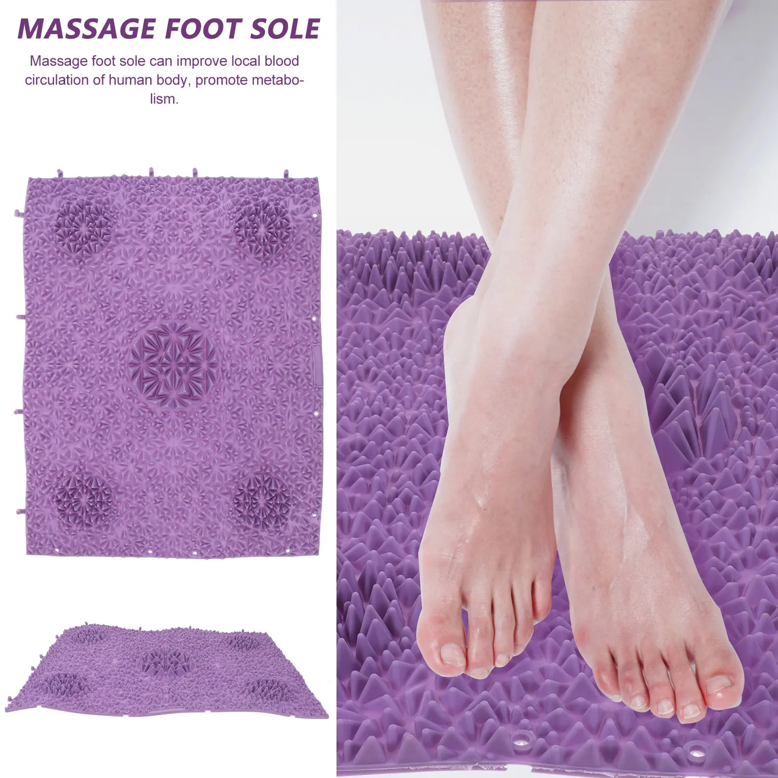 Acupressure Foot Massager Mat for Sole & Toe Pressure, Wear-Resistant, Improves Circulation & Relieves Pain at Home