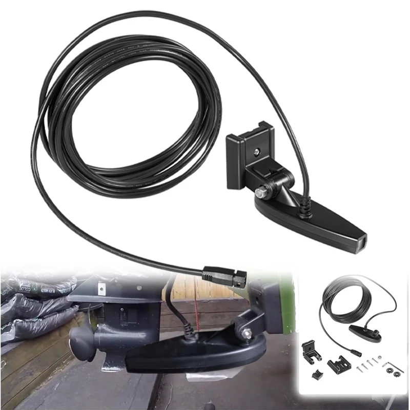 

710295-1 XNT 9 HW MDI 75 T Helix 7/8 (MEGA Down Imaging) Dual Spectrum Chirp with Temperature Transom Mount Transducer, Black