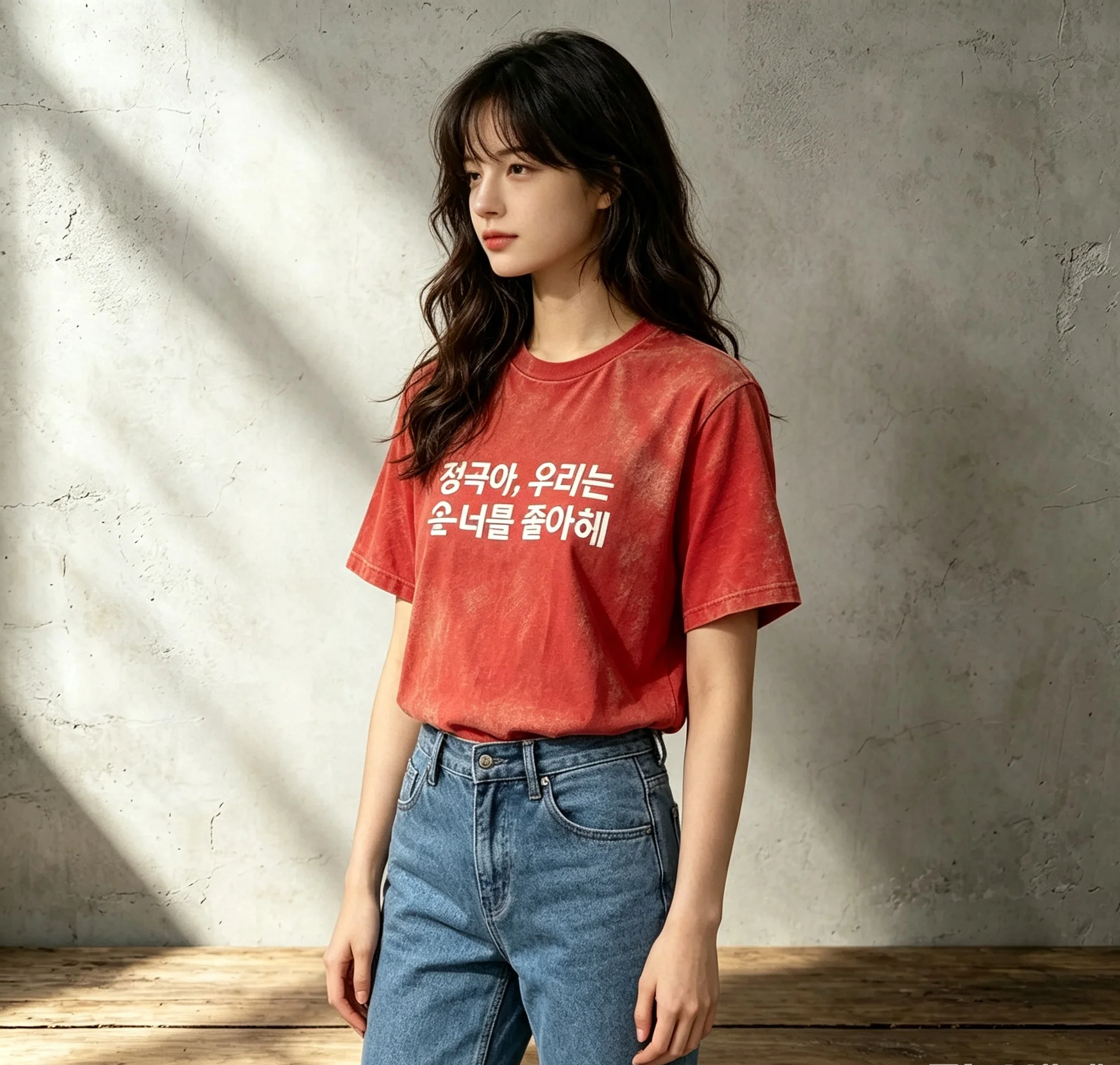 Y2K Fan‑Exclusive Printed Polyester T‑Shirt Korean Letter Graphic Casual Tee