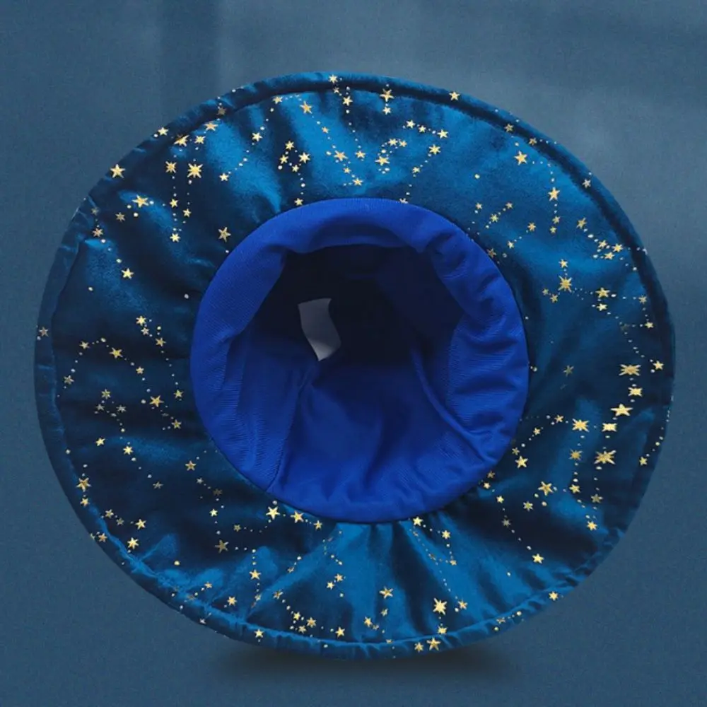 Ins Style Witch Hat Star Bow Decorations Comfortable Fit Star Bow Witch Hat Lightweight Soft Fabric Deformation Resistant