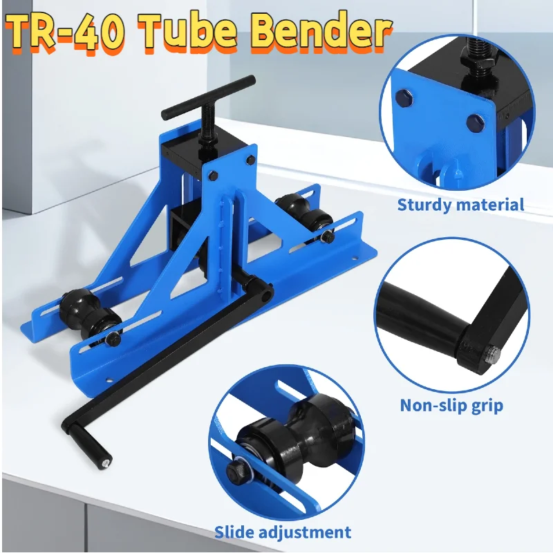 

TR-40 Трубогиб роликовых труб Инструмент для гибки медных алюминиевых труб Высокая точность для гибки стальных алюминиевых медных труб Кабель