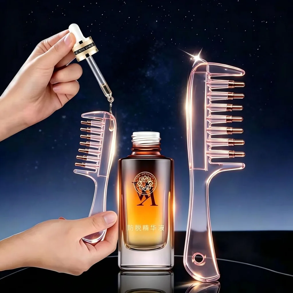 Liquid Dispensing Massage Comb Controlled Scalp Massage Comb Scalp Applicator Comb Translucent For Home Hair Care Before Washing