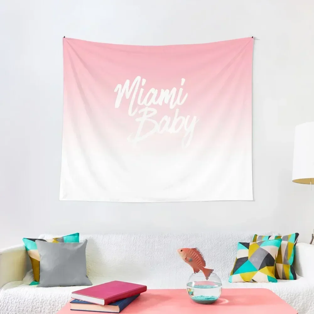 

Miami Baby Pink Sunset Gradient Tapestry Wall Coverings Nordic Home Decor Decoration Wall Cute Decor Tapestry