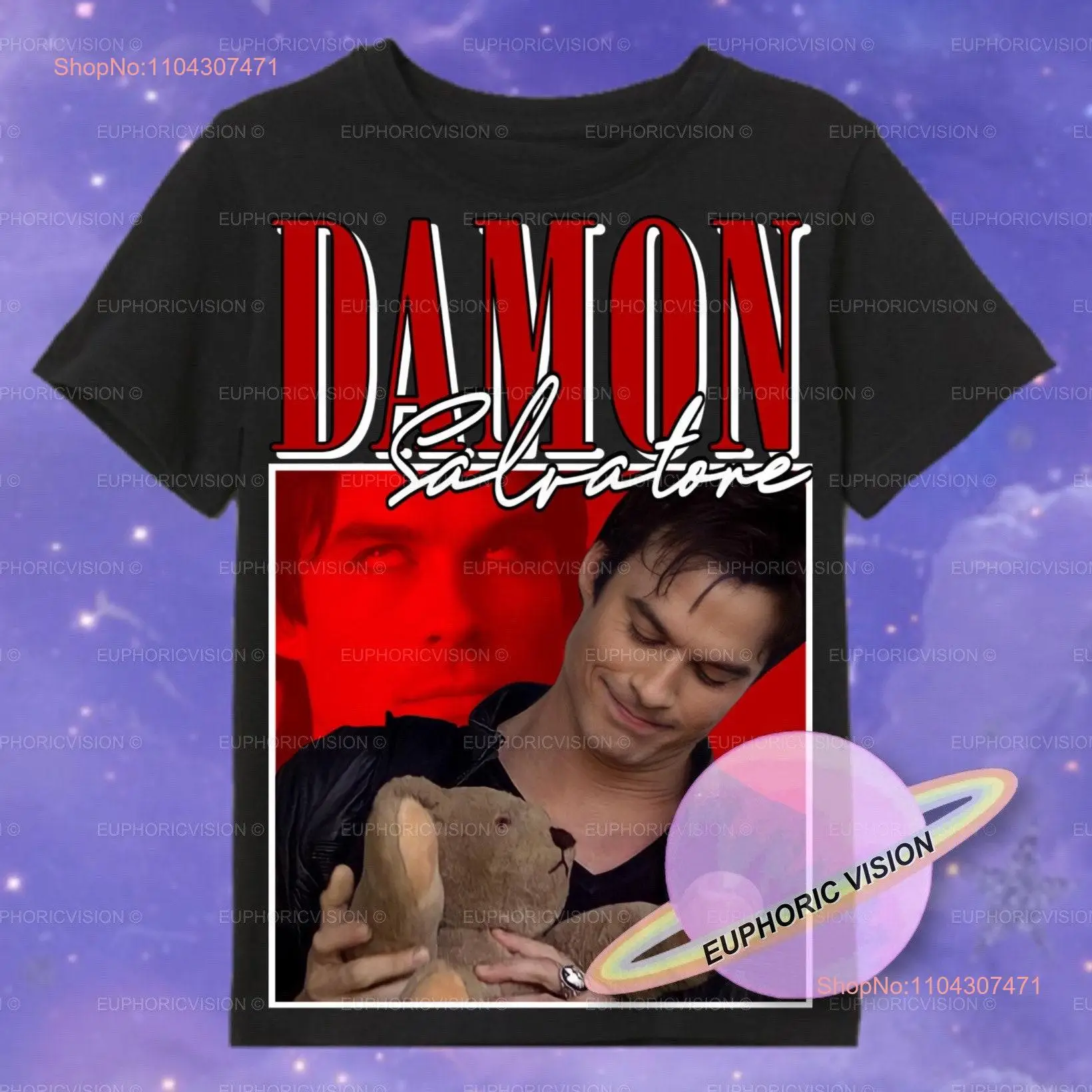 Damon Salvatore TVD 90 s Vintage T Shirt long or short sleeves