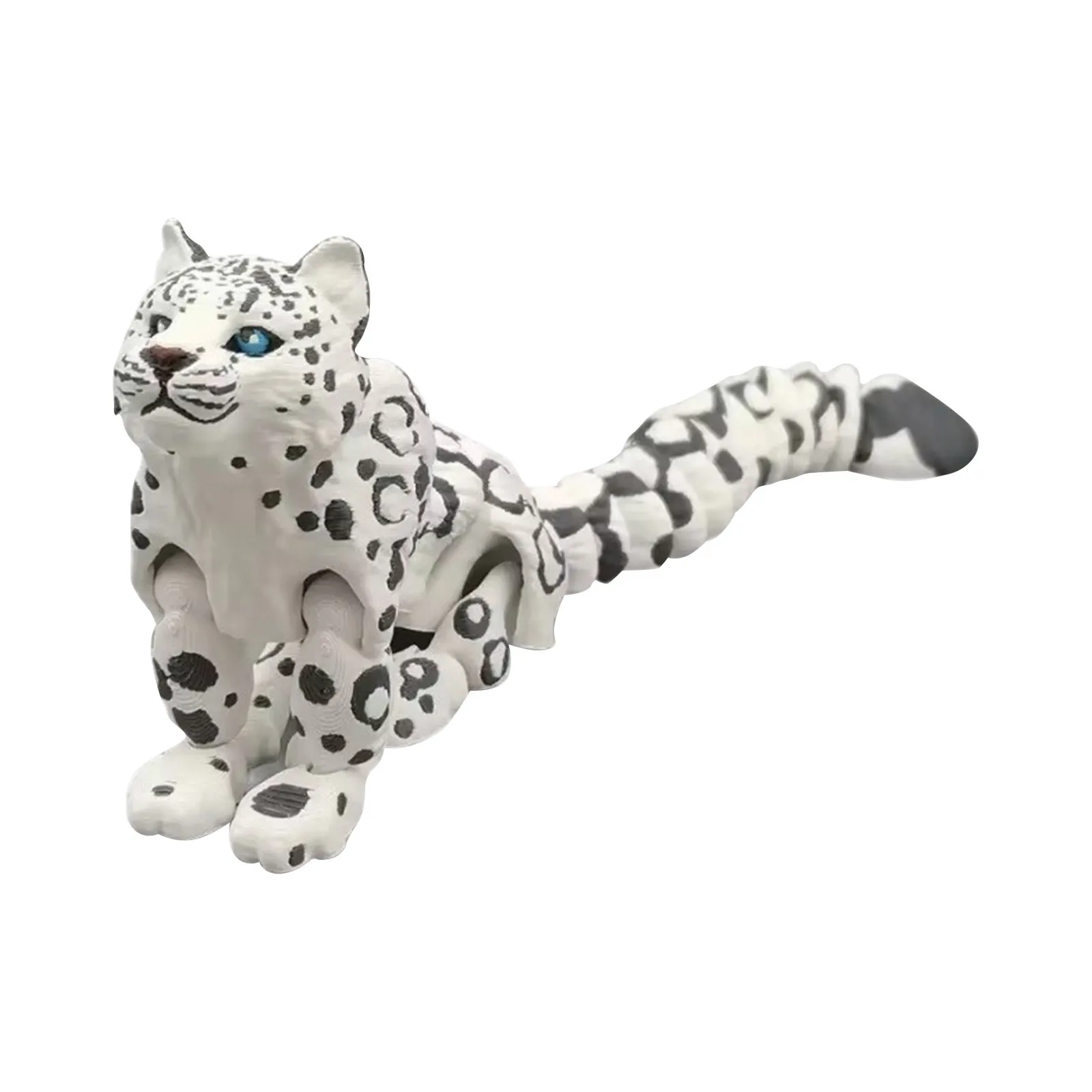 3D Printing African Wild Animals Simulation Savage Cheetah Snow Leopard Jaguar Action Figure Figurines PVC Model Educational