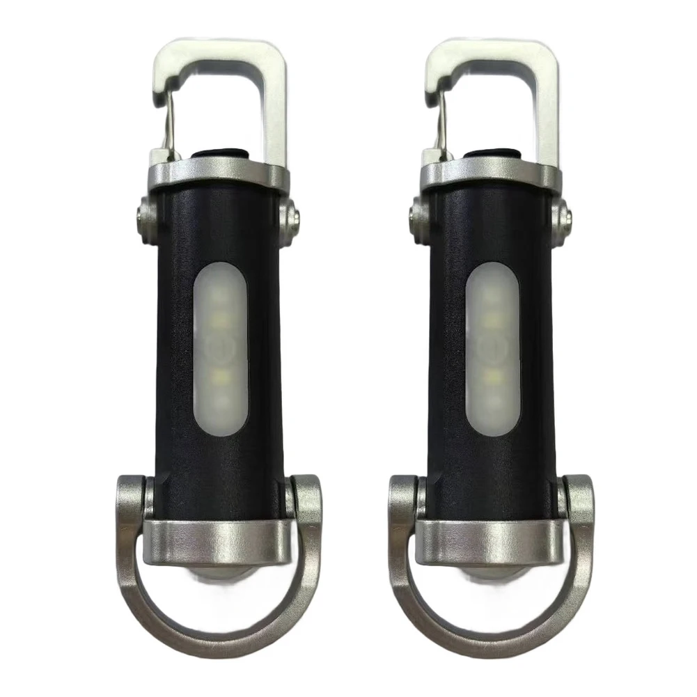 Mini torcia portachiavi ricaricabile tramite USB Design compatto impermeabile con modalità di luminosità elevata e bassa per attività all'aperto