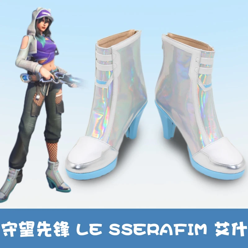 

Overwatchs 2X LE SSERAFIM Ashe, обувь для косплея, аксессуар на высоком каблуке для Хэллоуина, реквизит