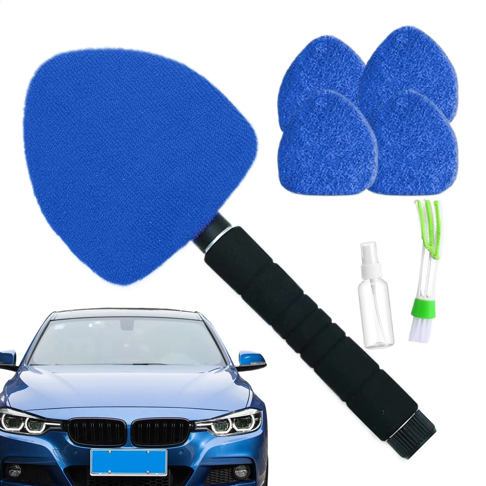

Extendable Windshield Cleaner Tool, Detachable Window Wash Brush for Car Truck RV Boat, Interior Exterior Glass Cleaning Tool