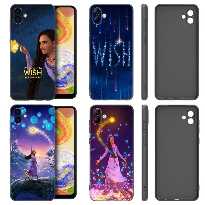 Hot Wish Wish Black Silicone Phone Case For Samsung Galaxy A01 A03 Core A04 E A02 A05 A10 A20 A21 A30 A50 S A6 A8 Plus A7 2018