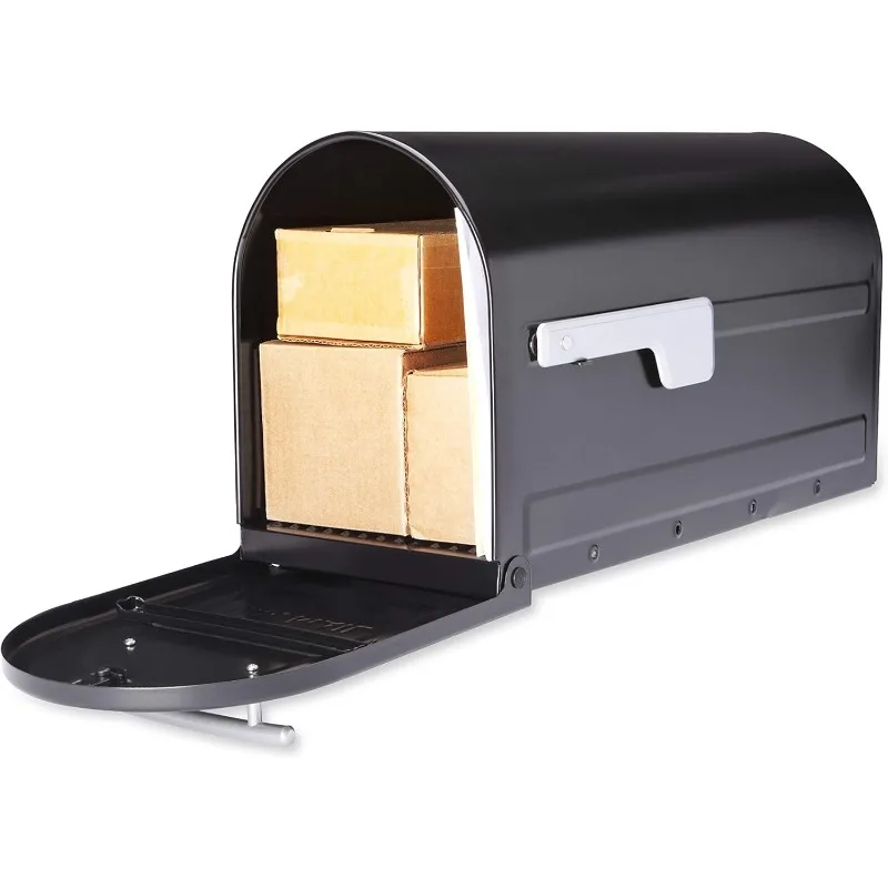 7900-7B-SR-10 Boulder Postmount Mailbox, Large, Black