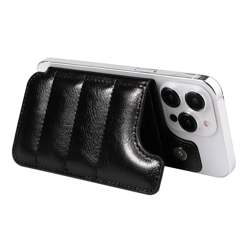 Retro portable mobile phone case, card holder, universal wallet, card case, magnetic button, universal sticker design, bracket