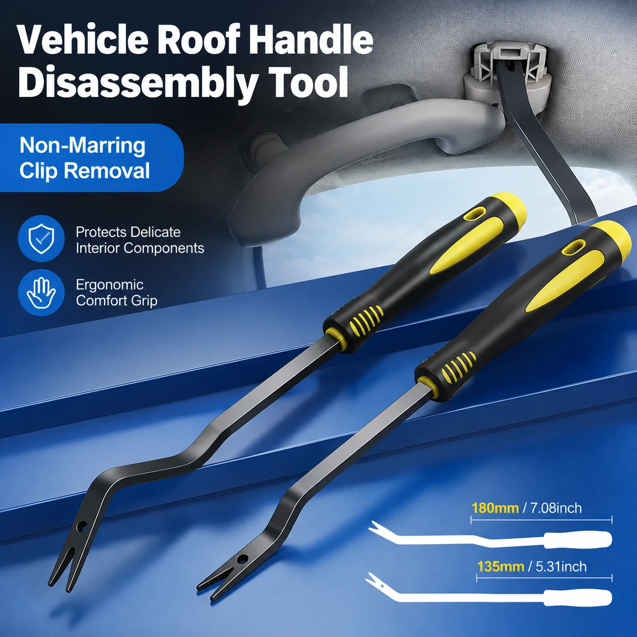 Vehicle Roof Handle Disassembly Tool Non Marring Pry Tool Car Interior Trim Removal ToolClip Remover AutoMaintenance Repair Tool