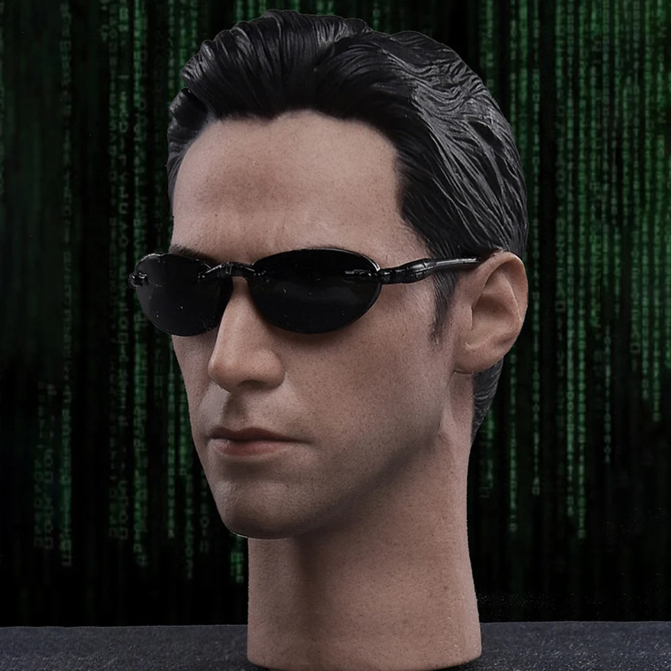 

JXTOYS JX033 1/6 Scale Keanu Reeves Head Sculpt Carving with Sunglasses Model Fit 12'' Male Soldier Action Figure Body Dolls