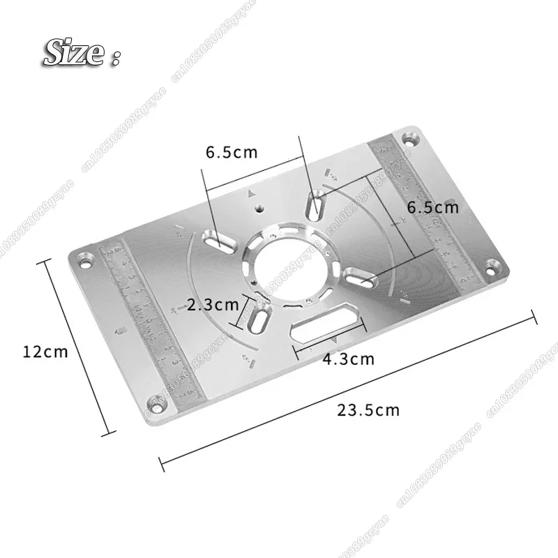 Neue Aluminium Router Tisch Platte für Holzbearbeitung Tisch Top Einsatz Montage Platte Holz Werkzeuge Trimmen Fräsen Maschine