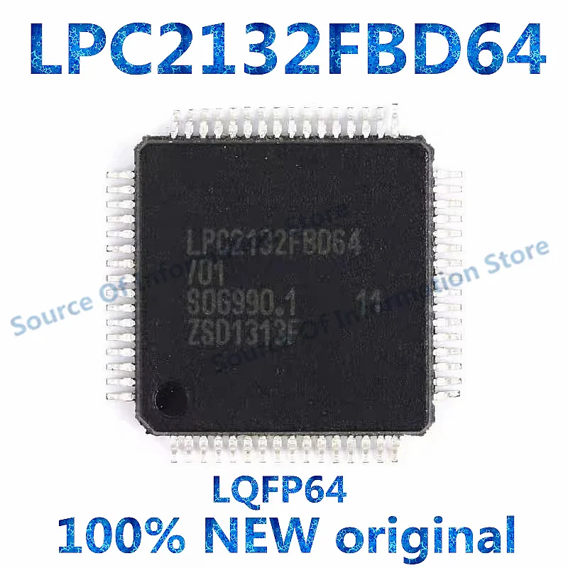 LPC2132FBD64 16/32-bit Microcontroller, ARM7, 64K Flash, LQFP64, 100% New