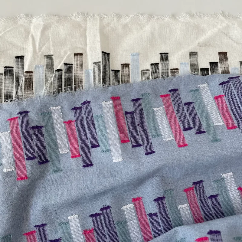 

Colorful woven striped pure cotton fabric for shirt dress clothing handmade fabric