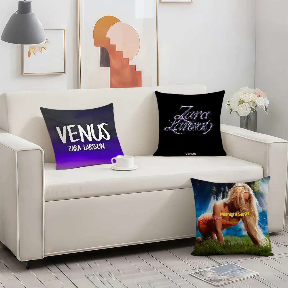 Hot Singer Z-Zara L-Larsson cushion cover Birthday Anniversary Gifts Double Sided Printed Zipper Cushion Cover Soft Skin Bedding