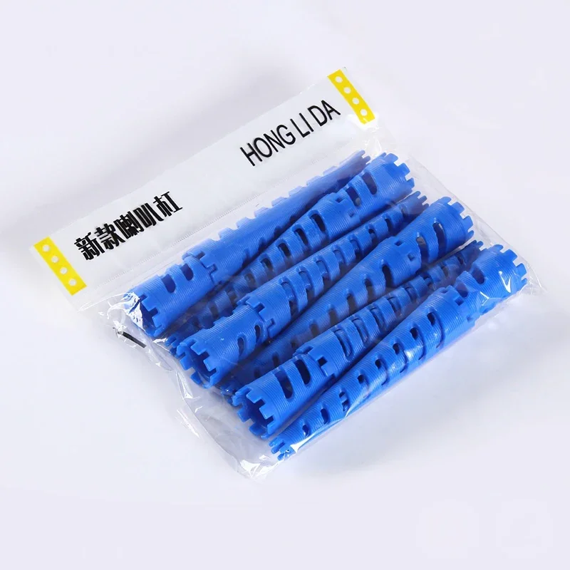12 pezzi/set bigodini per capelli a forma di cono barre di arricciatura extra spesse aste flessibili per permanente fredda ondulazione dei capelli senza calore