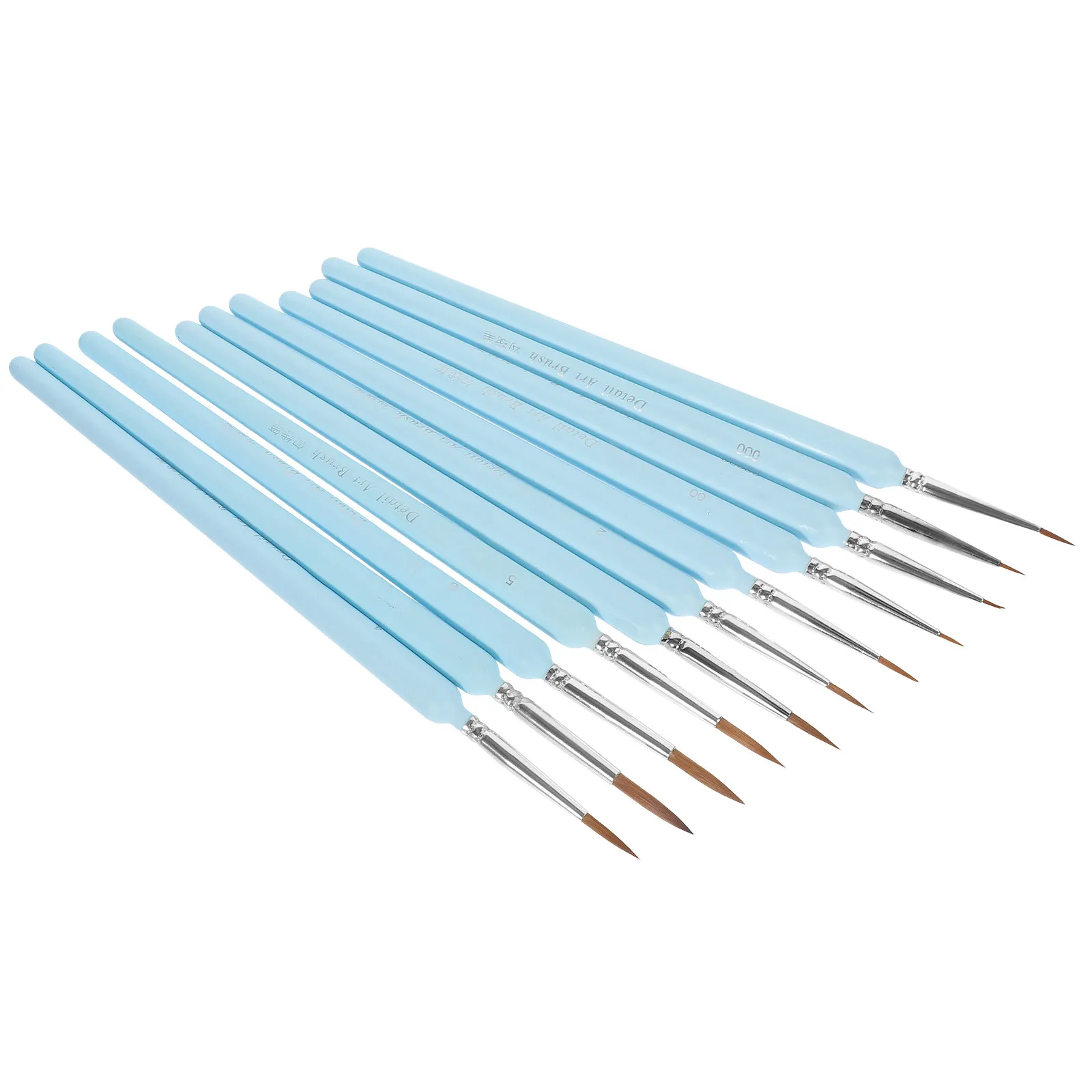 11Pcs Small Paint Brushes Set Professional Detail Brush Kit for Miniature Painting Acrylic Oil Watercolor Gouache Facial Art