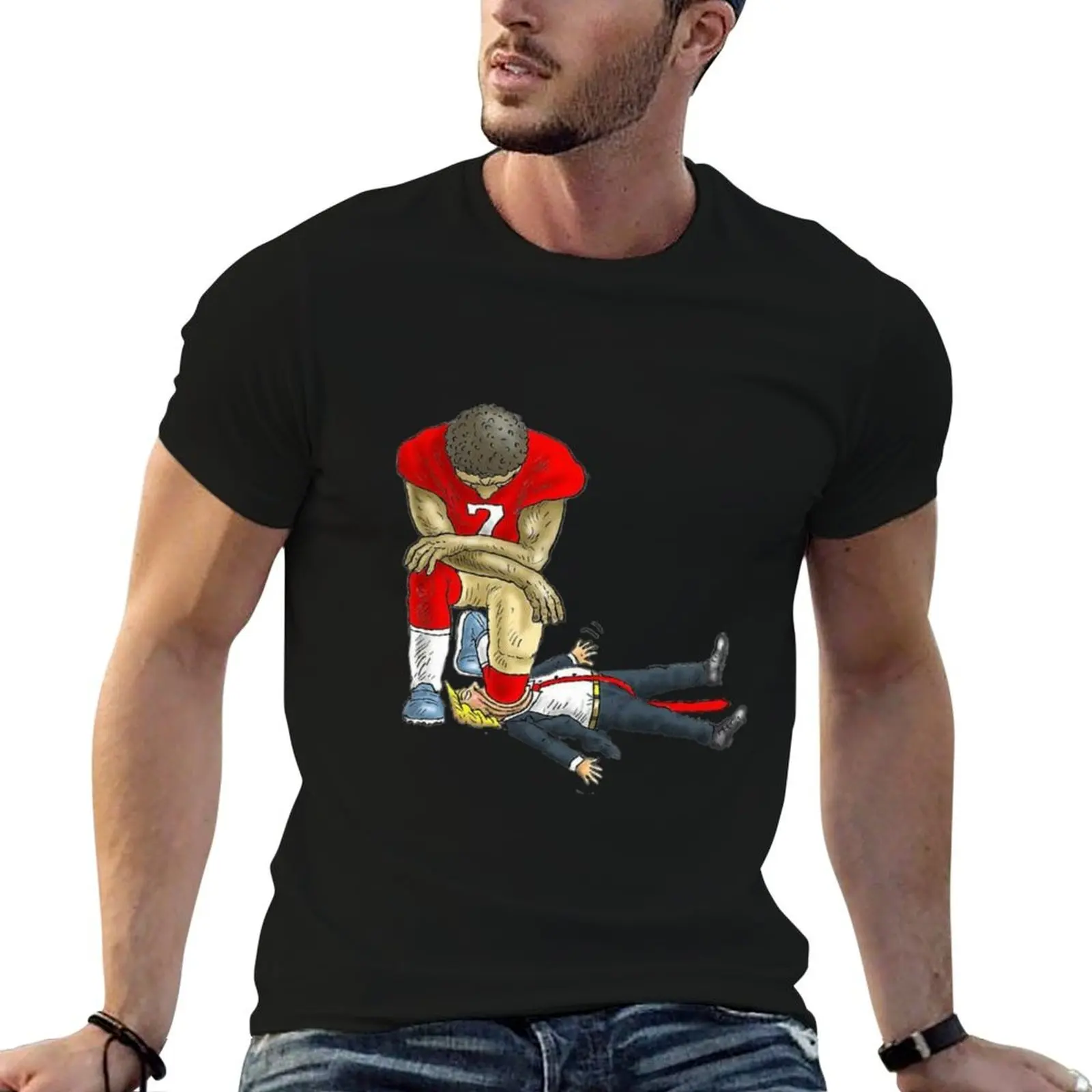 

kapernick Colin graphic shirts quality shirt T-Shirt cotton high man t t
