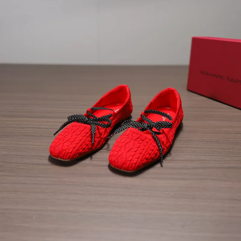 

Women's Mary Jane Shoes French Aristocratic Casual Shoes for Woman Exquisite Square Head Flat Shoe Designer Shoes Zapatos Mujer