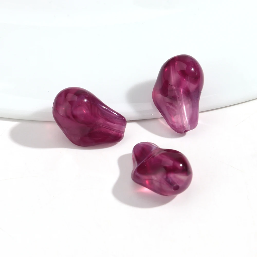 20pcs Irregular Geometric Colorful Acrylic Loose Beads