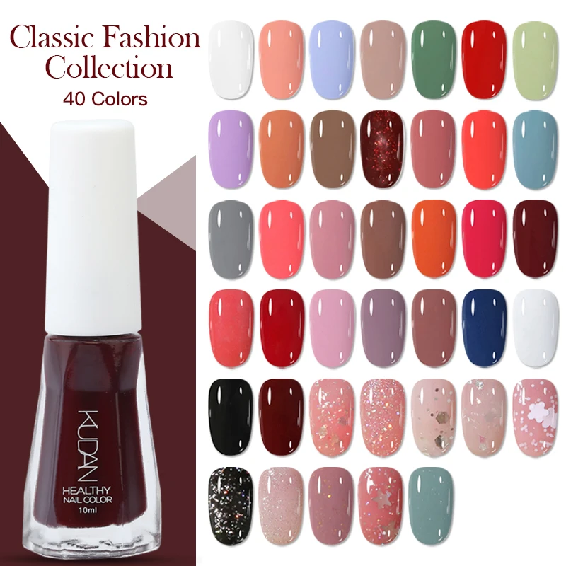 Vernis à ongles à Base d'eau, 40 couleurs, séchage rapide, pour manucure, bricolage, fournitures pour ongles longue durée, 10ml