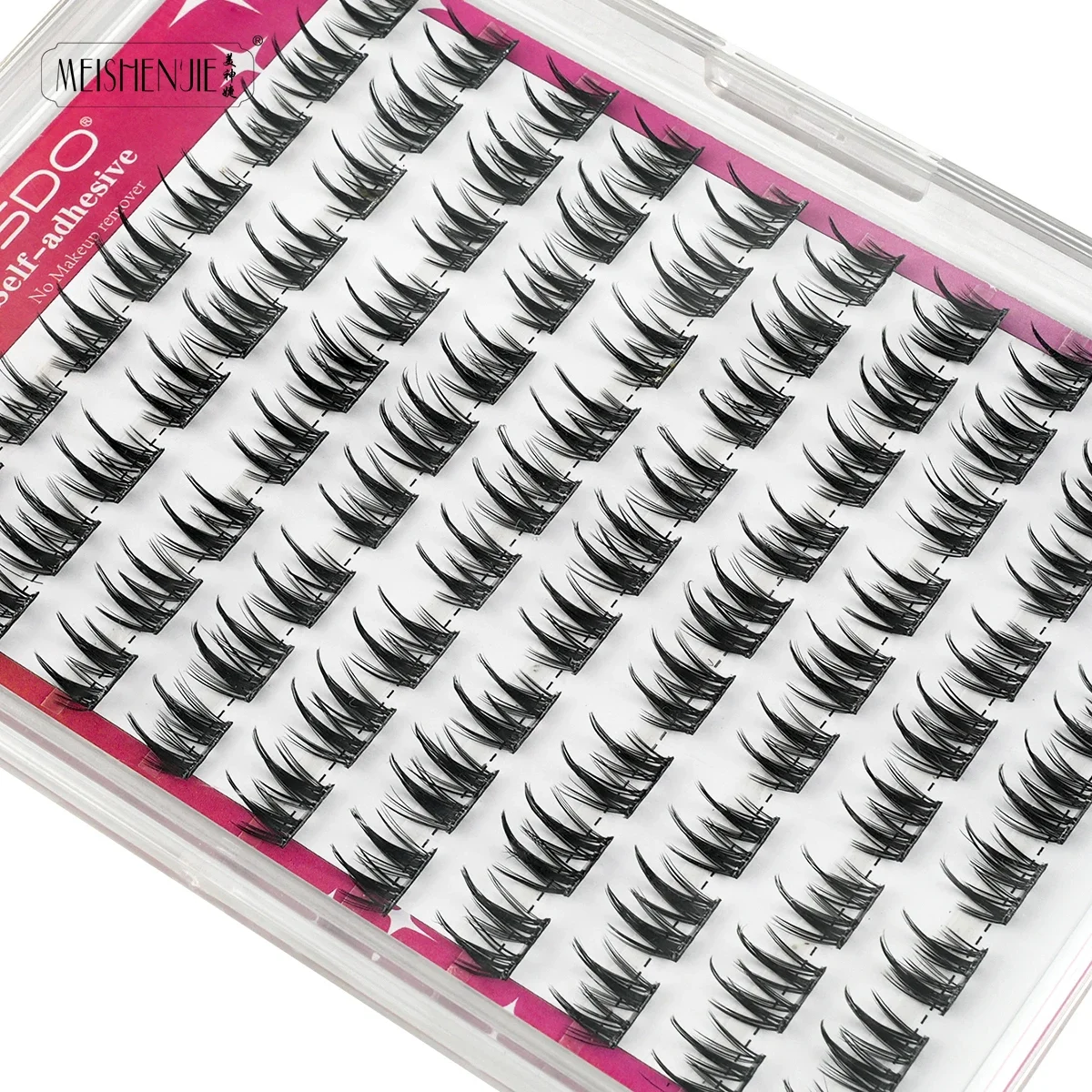 Selbstklebende Wimpern, 100 Stück, DIY-Cluster-Wimpern, kein Kleber erforderlich, einzelne Wimpernverlängerung, Make-up-Tools, künstliche Wimpern